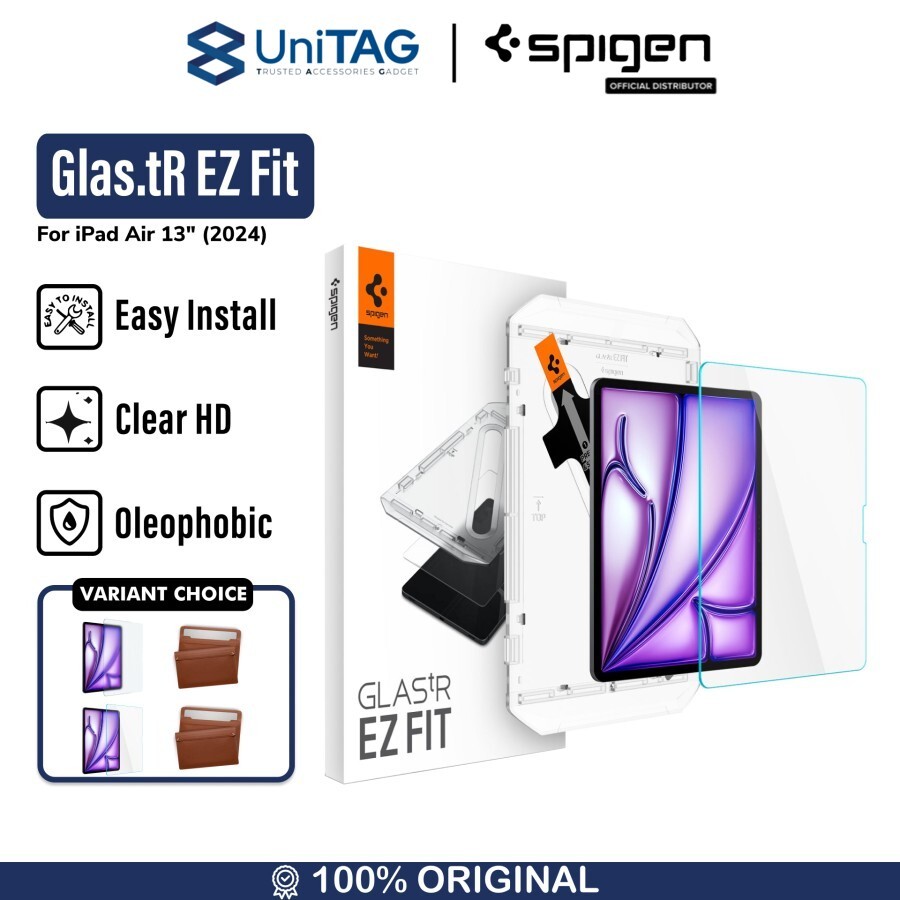 Spigen iPad Air 13" (2025 / 2024) Tempered Glass with Tray 1 Pack Glas.tR EZ Fit - Transparency AGL07803