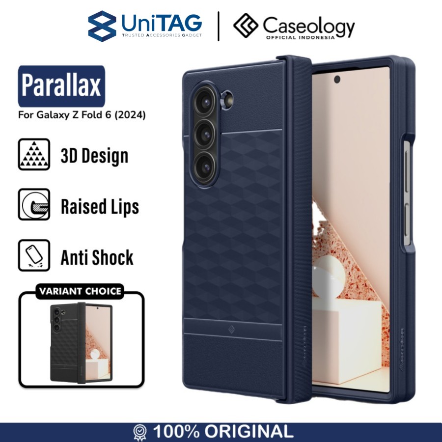 Caseology Galaxy Z Fold 6 Case Parallax - Midnight Blue ACS08359
