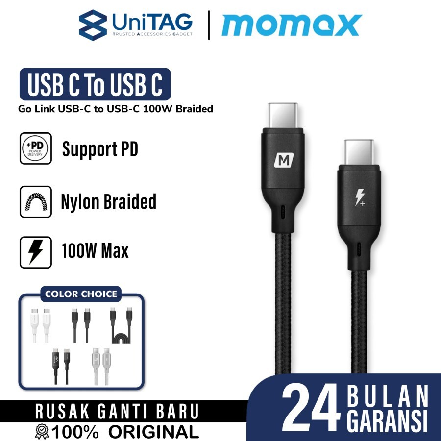 Momax USB C to USB C Cable Elite 60W 1.5m - Titanium DC30L