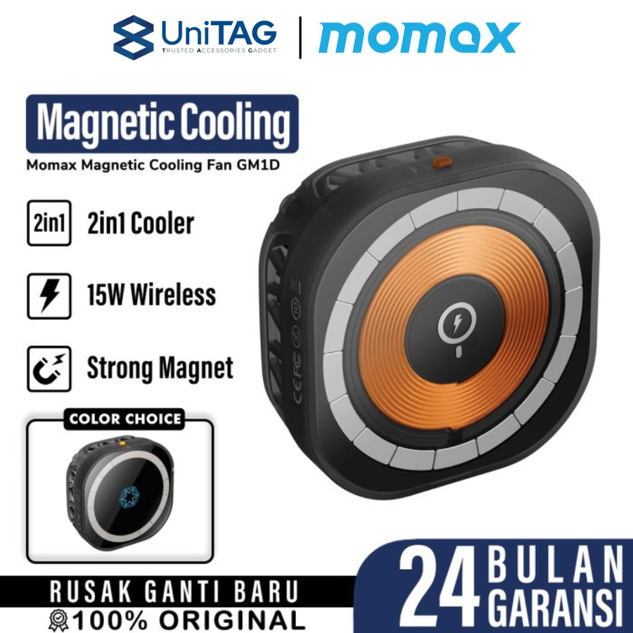 Momax Pendingin HP Magnetic Play Magnetic Phone Cooler (Universal Version) - Black GM2D