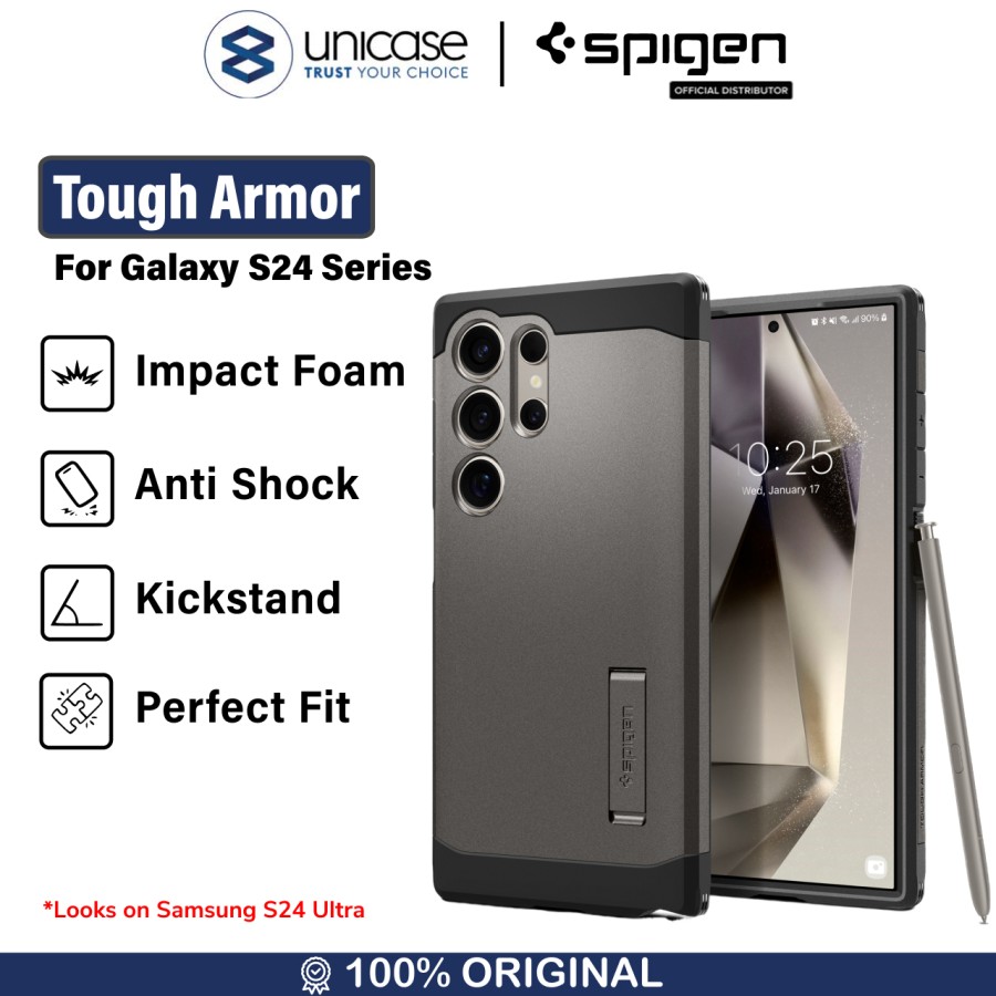 Spigen Galaxy S24 Ultra Case Stand Tough Armor - Gunmetal ACS07301