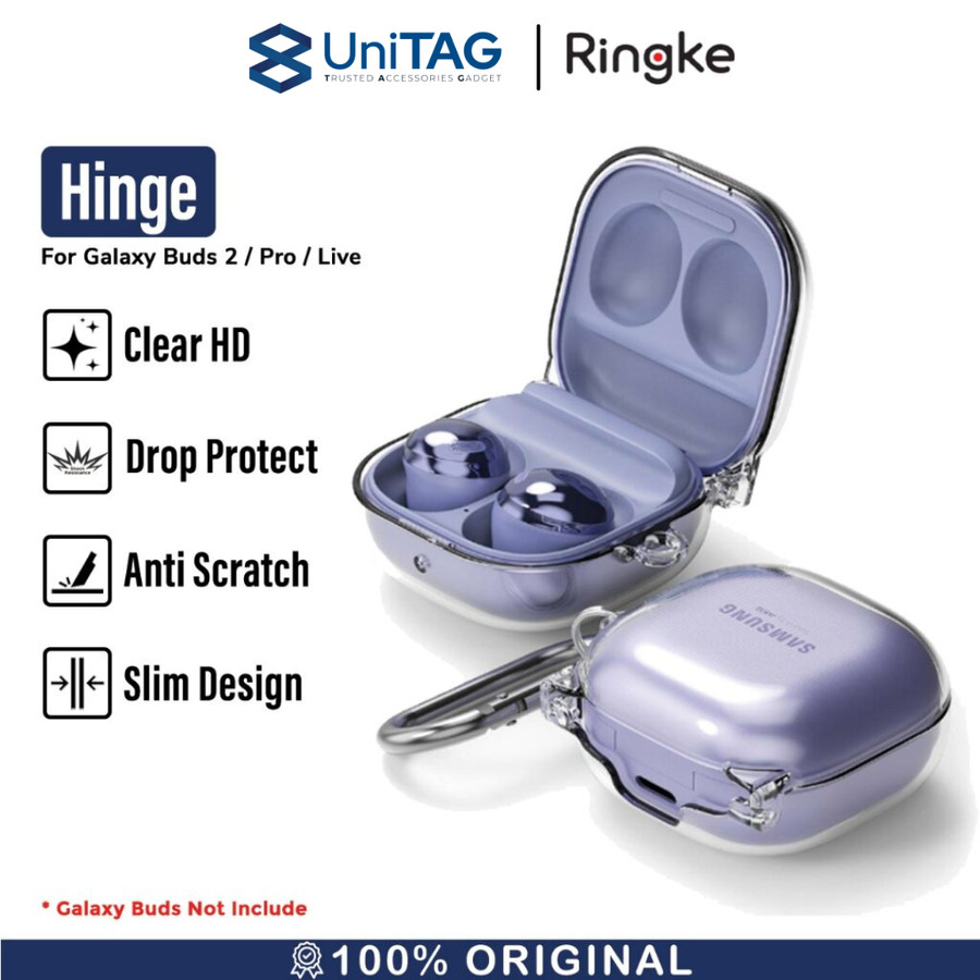 Ringke Galaxy Buds FE / 2 Pro / 2 / Pro / Live HINGE Case (PC) - Clear ACEC0020