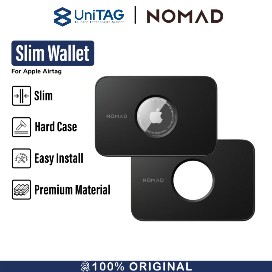 Nomad AirTag Case Kartu Card for AirTag - Horween Black NM01101185