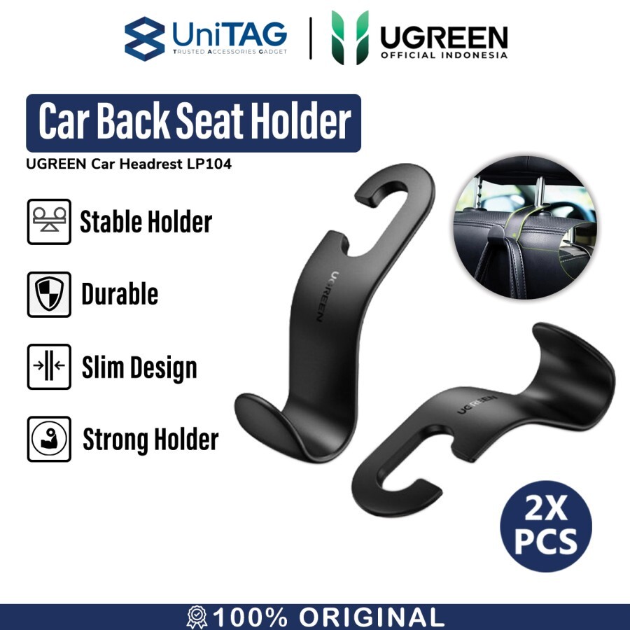UGREEN Car Seat Headreast Hanger - Black LP104 30337-1