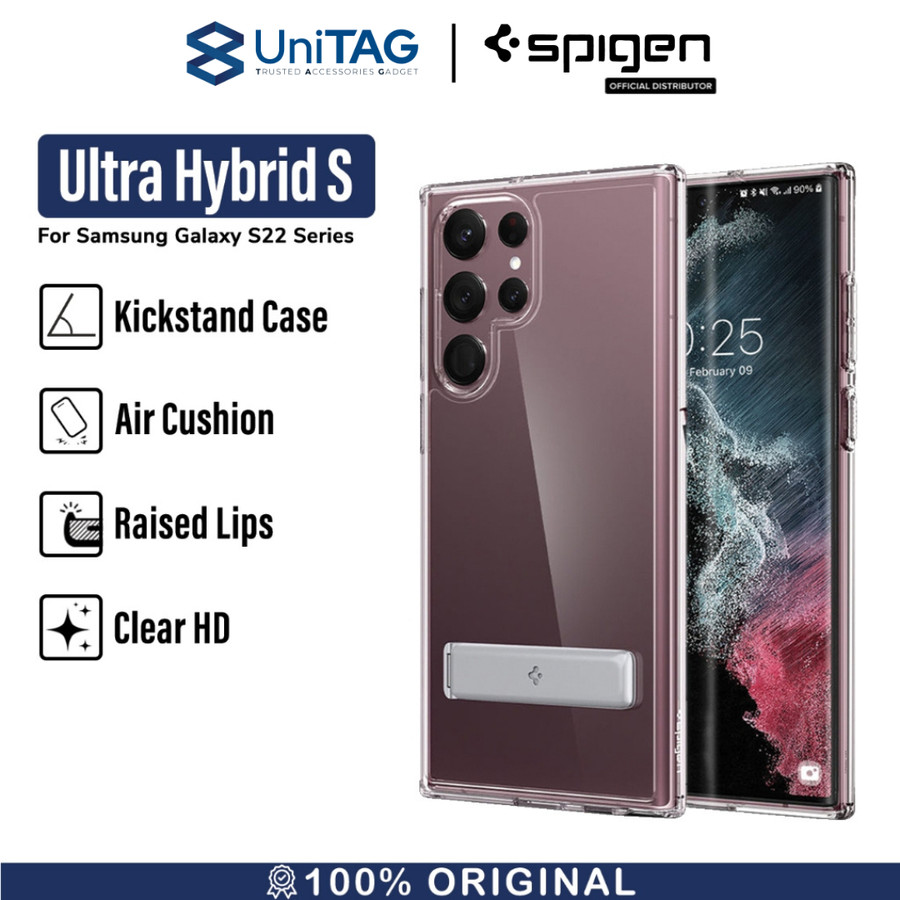 Case Samsung Galaxy S22 Ultra Plus Spigen Ultra Hybrid S Stand Casing