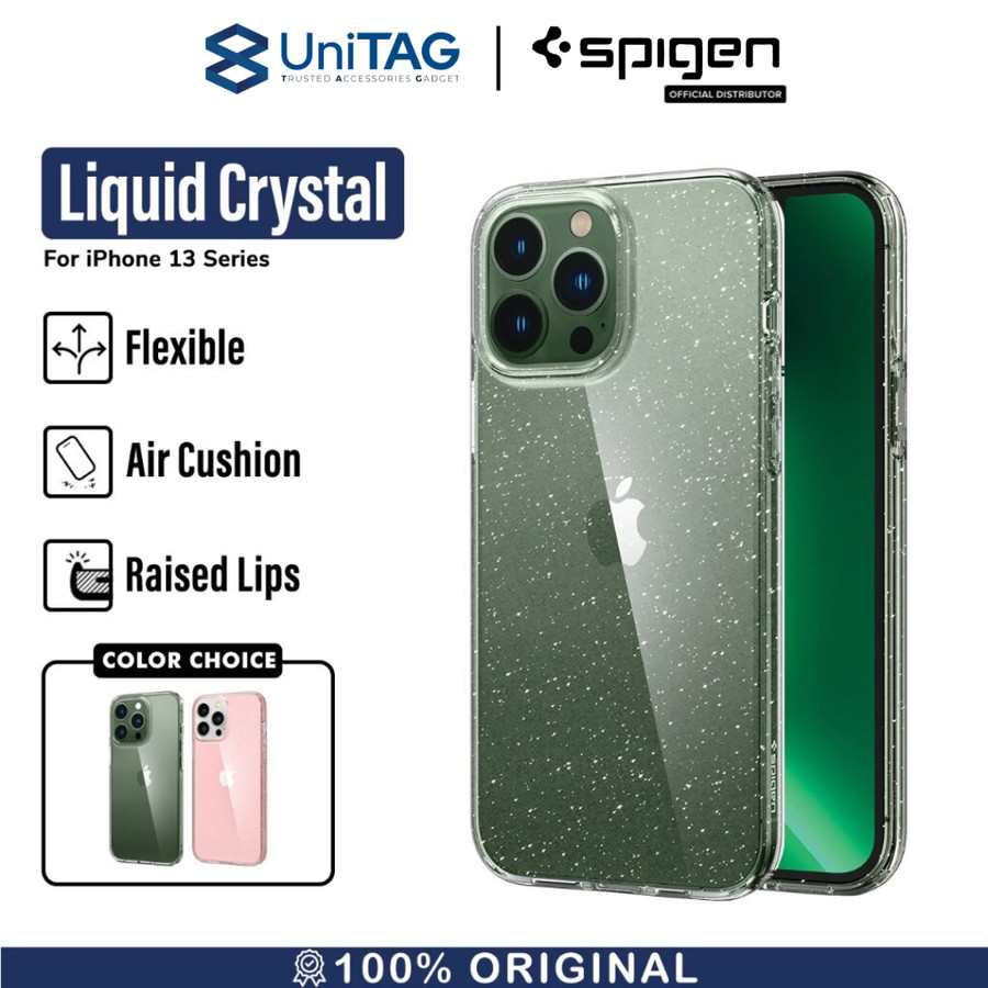 Spigen iPhone 13 Case Liquid Crystal Glitter - Crystal Quartz ACS03516