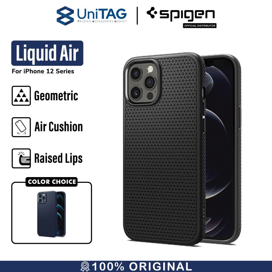 Spigen iPhone 12 Pro Max Case Liquid Air - Matte Black ACS01617