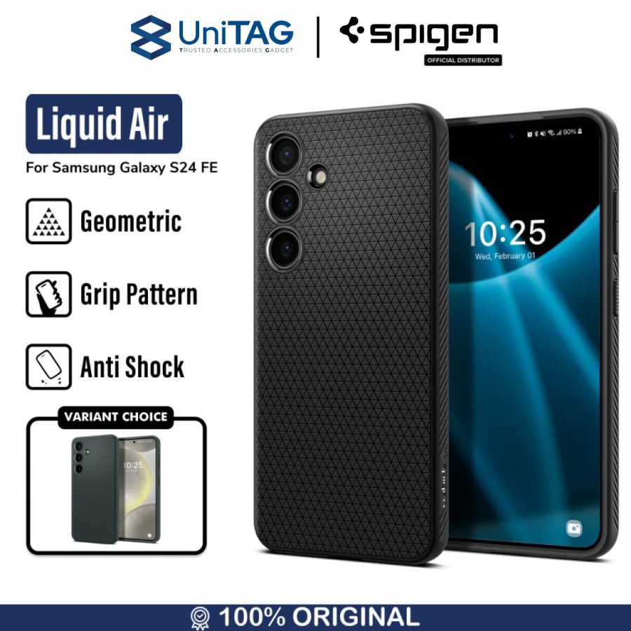 Spigen Galaxy S24 FE Case Liquid Air - Abyss Green ACS08619-1