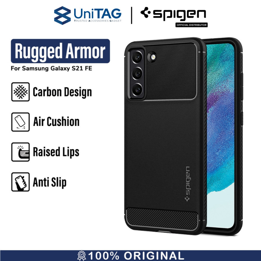 Spigen Galaxy S21 FE Case Rugged Armor - Matte Black ACS03049