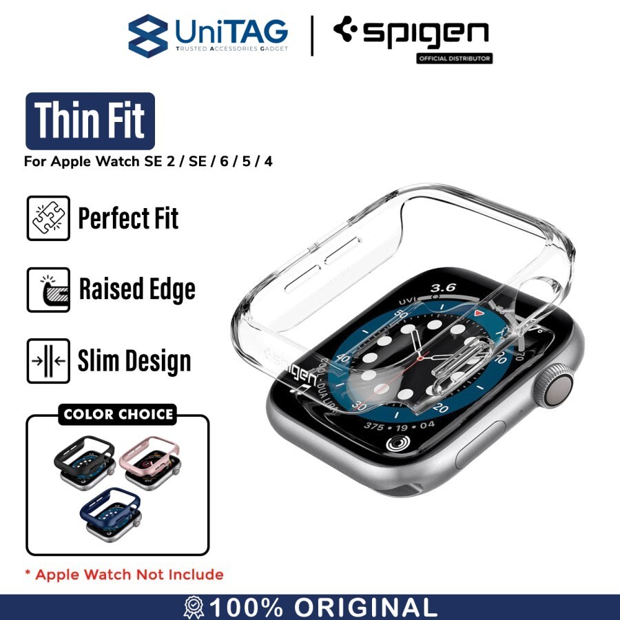 Spigen Apple Watch 40mm (Series 6 / 5 / 4 / SE 2 / SE 1) Case Thin Fit - Cystal Clear ACS02815