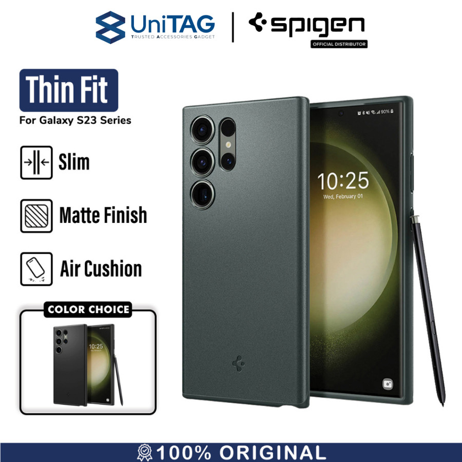 Spigen Galaxy S23 Ultra Case Thin Fit - Abyss Green ACS06077