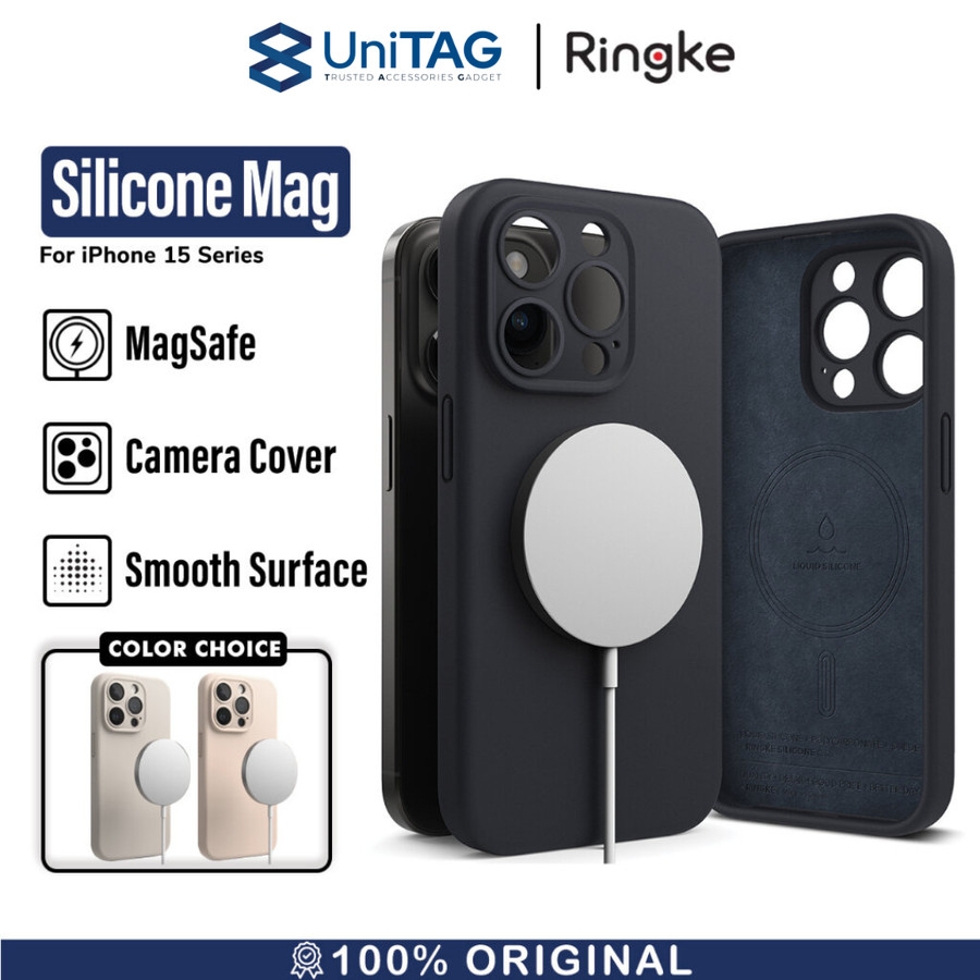 Ringke iPhone 15 Plus Case SILICONE Magnetic - Stone SIMG755SE72