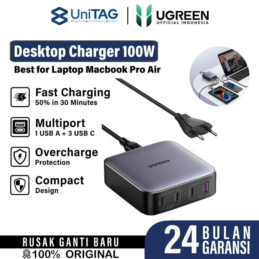 UGREEN Desktop Charger 100W GaN 1A 3C Nexode - CD328 90928