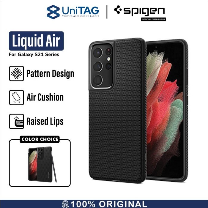 Spigen Galaxy S21 Ultra Case Liquid Air - Matte Black ACS02350