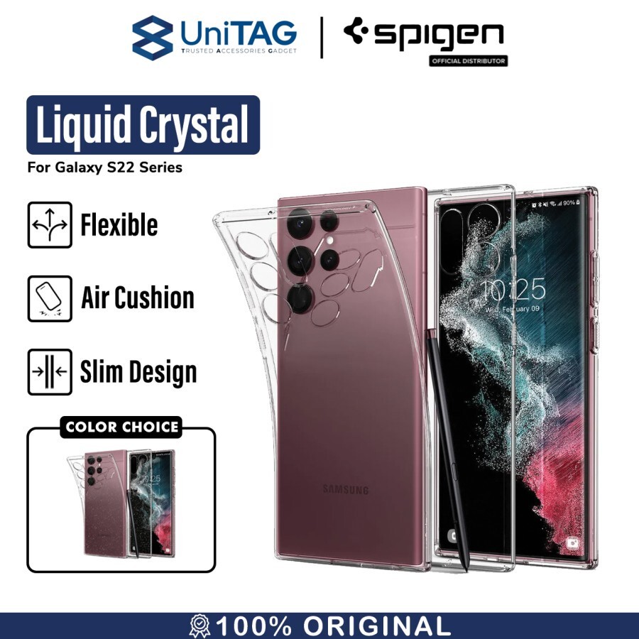 Case Samsung Galaxy S22 Ultra Plus Spigen Liquid Crystal Clear Casing