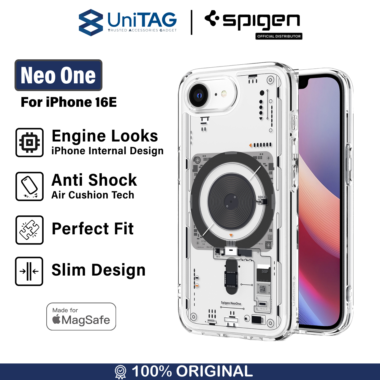 Spigen iPhone 16e Case Magsafe Ultra Hybrid MagFit Neo One - ACS09143