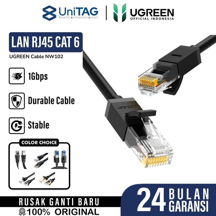 UGREEN Kabel LAN CAT 6 UTP 5m - Black NW102 20162
