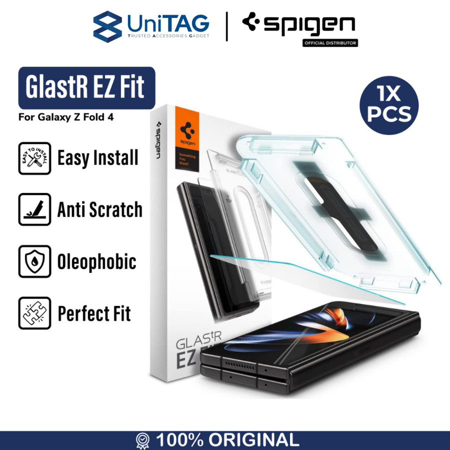 Spigen Galaxy Z Fold 4 Tempered Glass with Tray 1 Pack + Hinge Film 1 Pack GlastR EZ Fit - Transparency AGL05322
