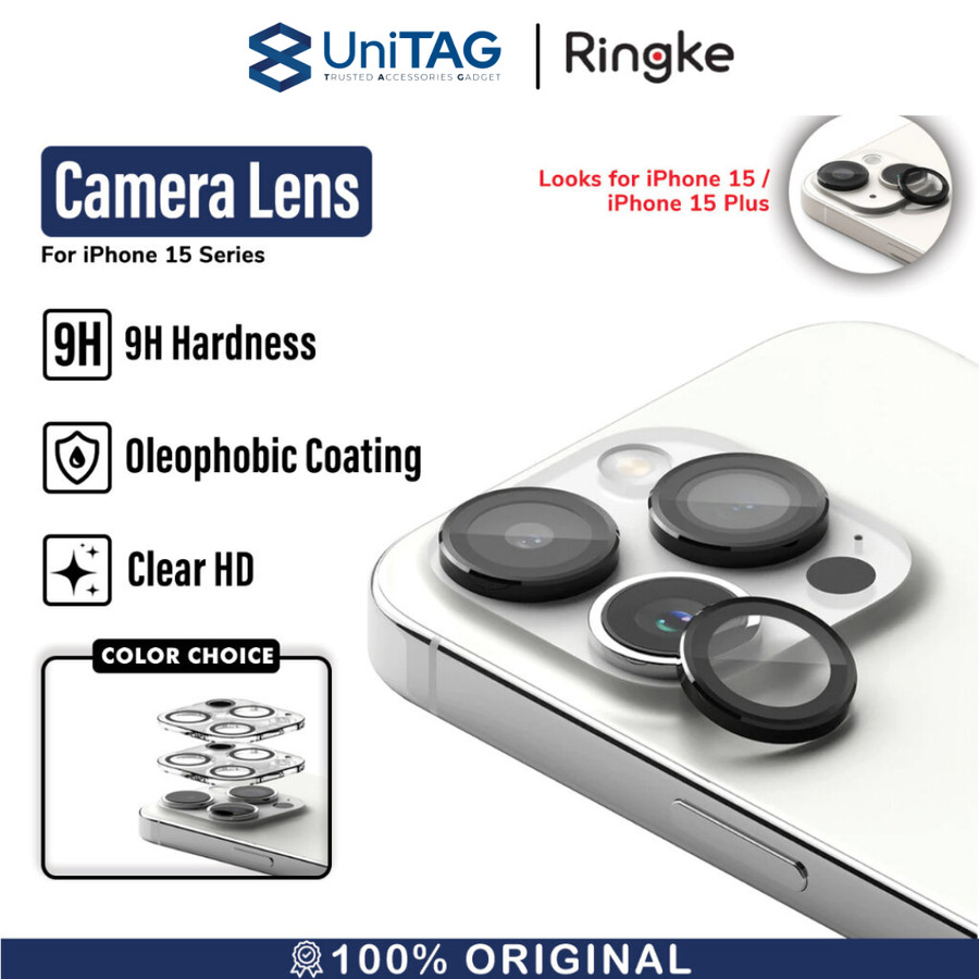 Ringke iPhone 15 Pro Camera Lens Frame Glass - Black CM09851RS