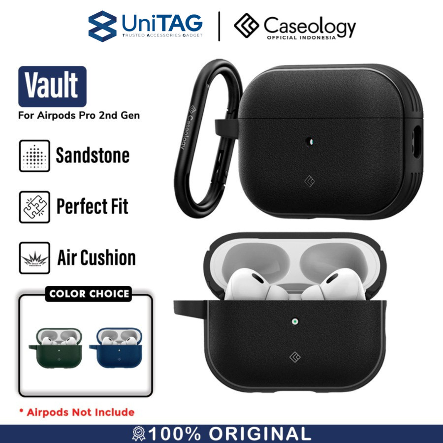 Caseology AirPods Pro 2 Case Vault - Matte Black ACS05423