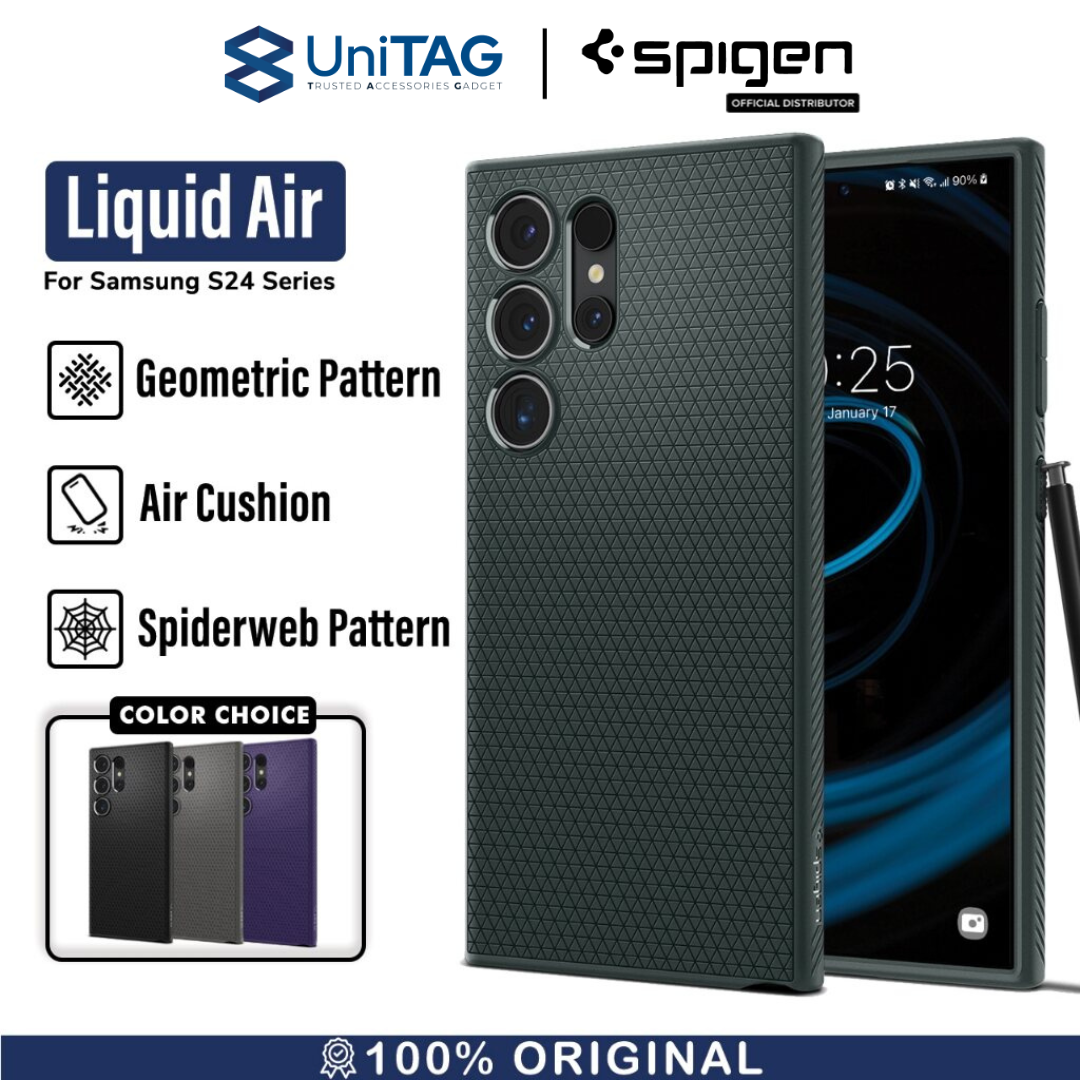 Spigen Galaxy S24 Plus Case Liquid Air - Abyss Green ACS07328