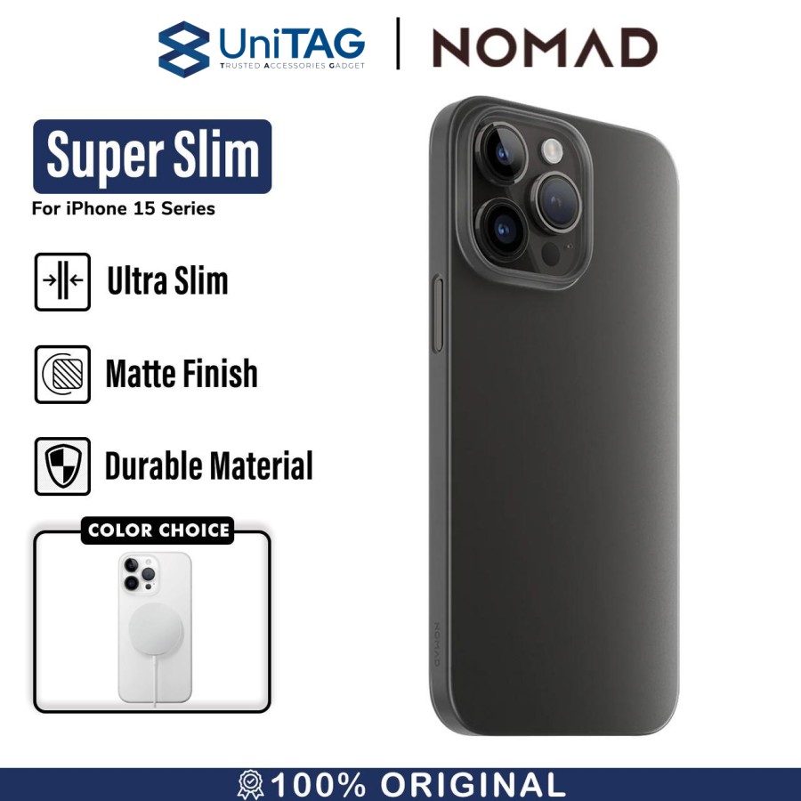 Case iPhone 15 Pro Max Plus Nomad Super Slim Matte Hard Thin PC Casing