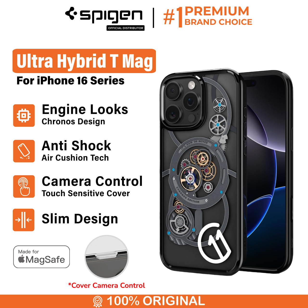 Spigen iPhone 16 Pro Max Case Magsafe c11 Ultra Hybrid T MagFit - Chronos ACS09192