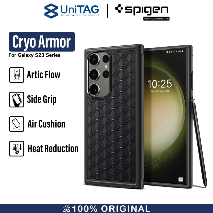 Spigen Galaxy S23 Ultra Case Cryo Armor - Matte Black ACS05616