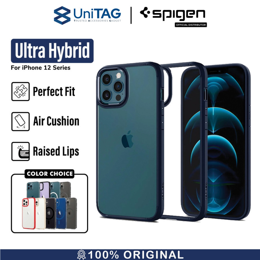 Spigen iPhone 12 / 12 Pro Case Ultra Hybrid - Navy Blue ACS02251