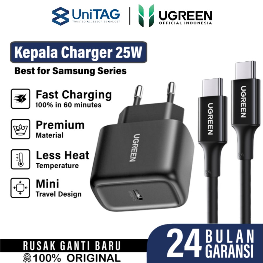 UGREEN Wall Charger 25W 1C Mini - Black CD250 90610