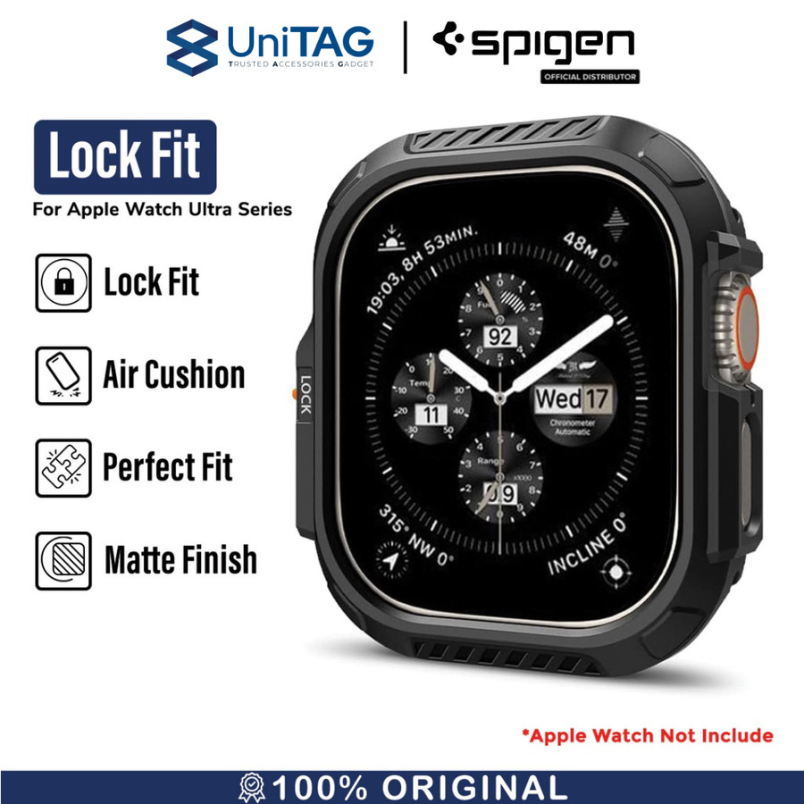 Spigen Apple Watch 49mm (Series Ultra 2 / 1) Case Lock Fit - Black ACS06208