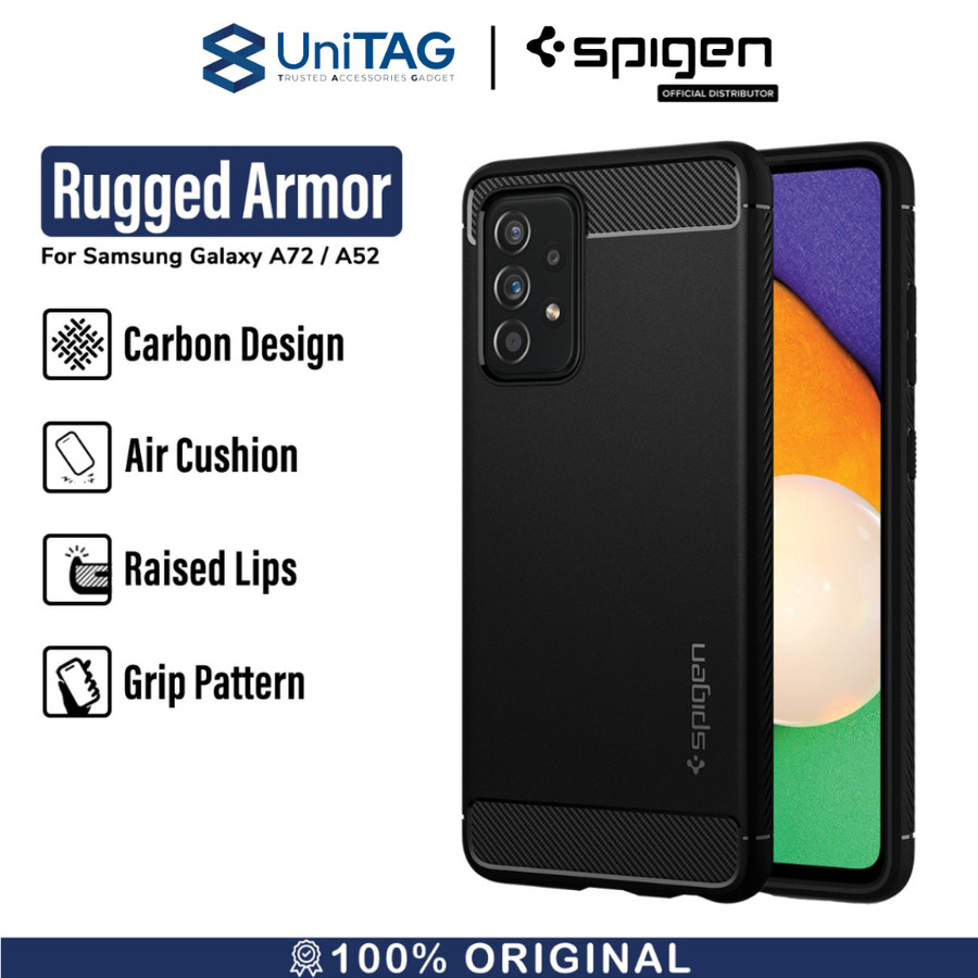 Case Samsung Galaxy A52 / A72 Spigen Rugged Armor Carbon Fiber Casing