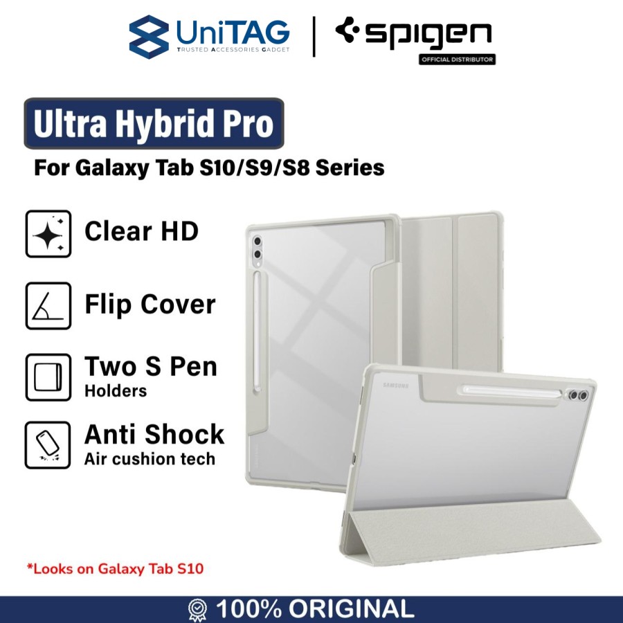 Spigen Galaxy Tab S9 Case Flip Cover Ultra Hybrid Pro - Gray ACS06838