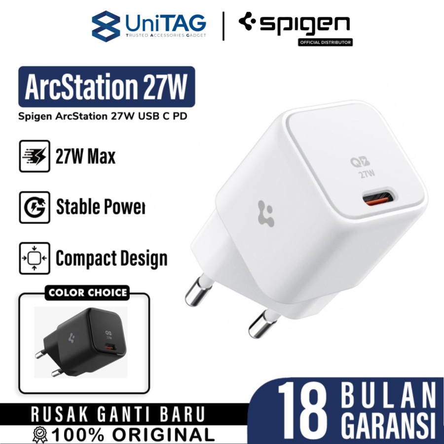 Spigen Wall Charger 27W 1C ArcStation Pro - White PE2103 ACH03826