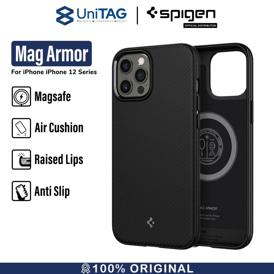 Spigen iPhone 12 Pro Max Case Magsafe Mag Armor - Matte Black ACS01864