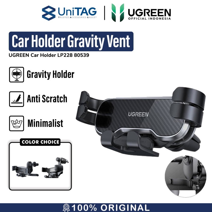 UGREEN Car Holder Air Vent / AC Gravity - Black LP228 80539