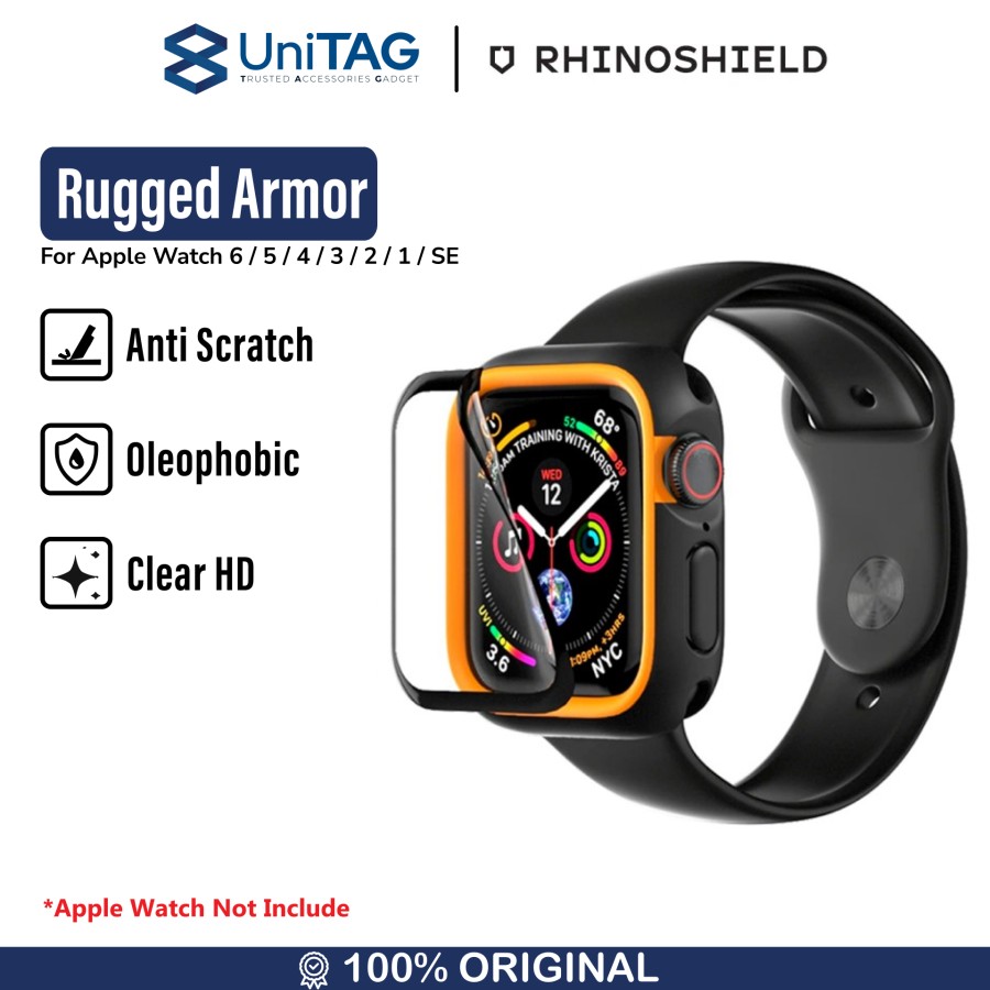 RhinoShield Apple Watch Series 3 / 2 / 1 (42mm) 3D Impact Screen Protector - Black SPA01127H4