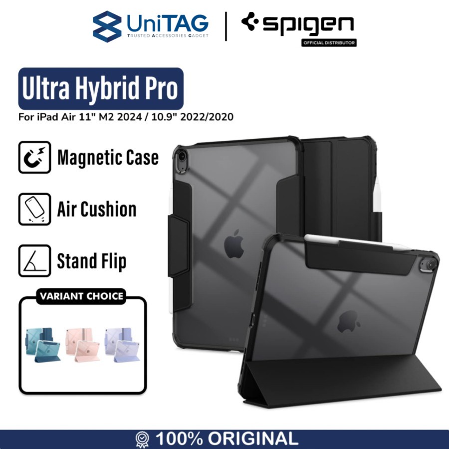 Spigen iPad Air 11" (2025 / 2024) / 10.9" (2022 / 2020) Case Ultra Hybrid Pro - Black ACS02697