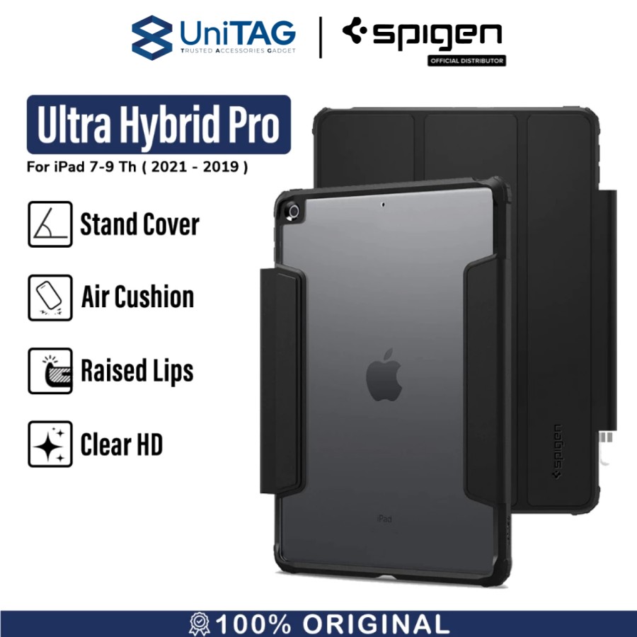 Case iPad 9/ 8/ 7 10.2 (2021/2019) Spigen Ultra Hybrid Pro Flip Casing