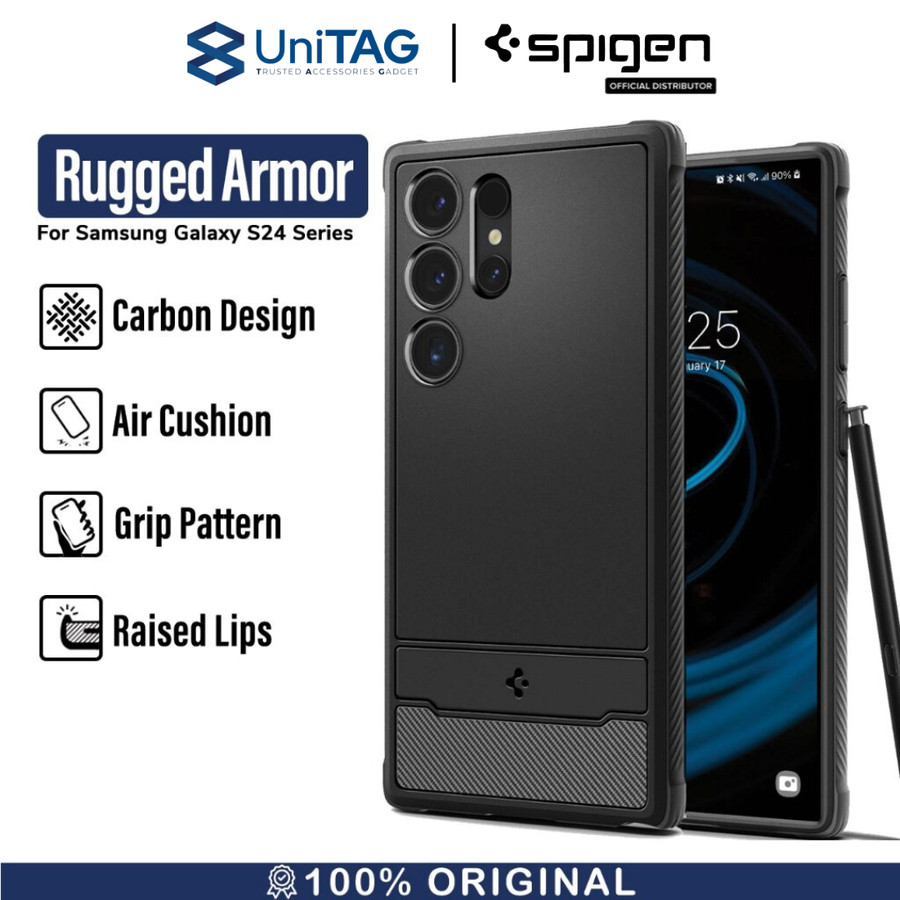 Spigen Galaxy S24 Ultra Case Rugged Armor - Matte Black ACS07286