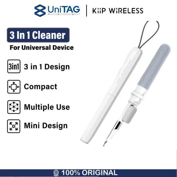 KiiP Cleaning Pen 3 in 1 KN2 Brush - White KP-UV-KN2-WH
