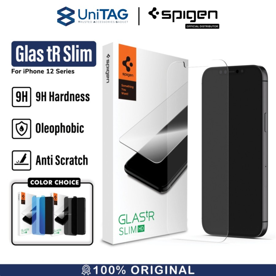 Spigen iPhone 12 / 12 Pro Tempered Glass 1 Pack GlastR Slim - Transparency AGL01511