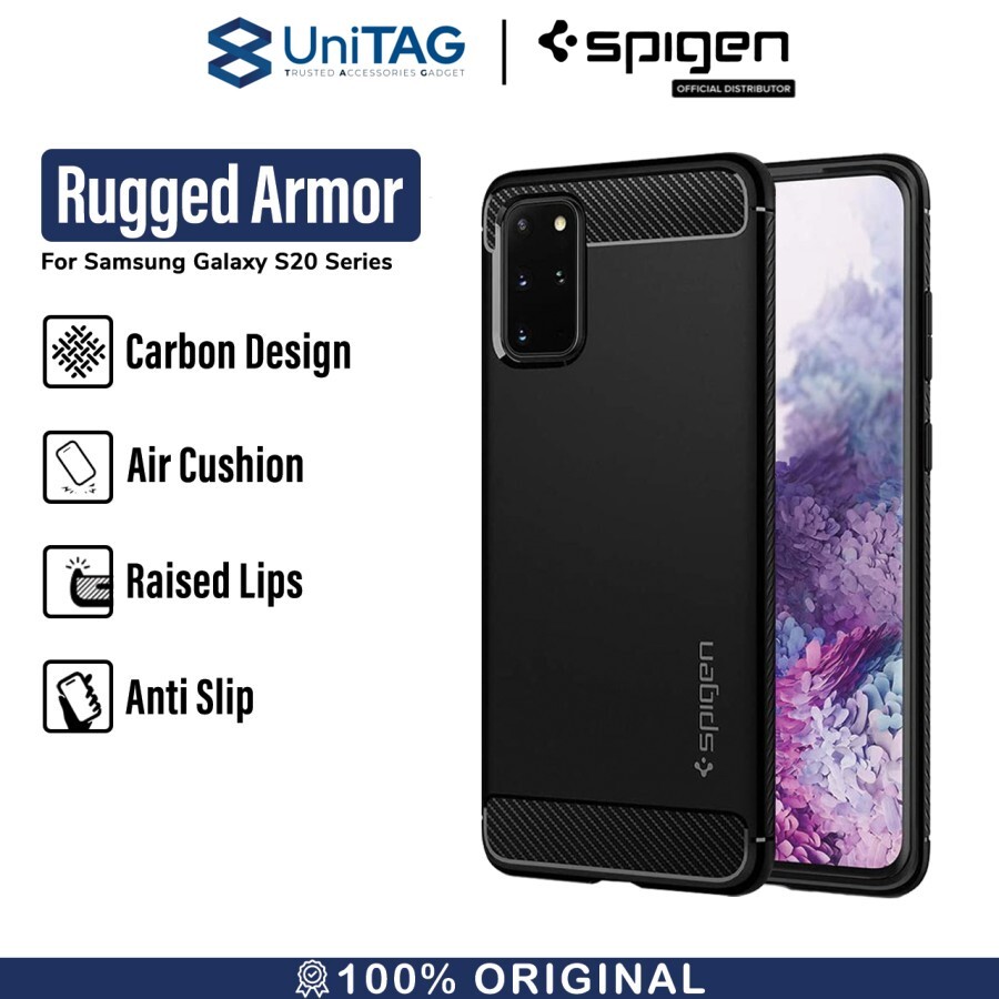 Case Samsung Galaxy S20 Ultra / Plus / S20 Spigen Rugged Armor Carbon