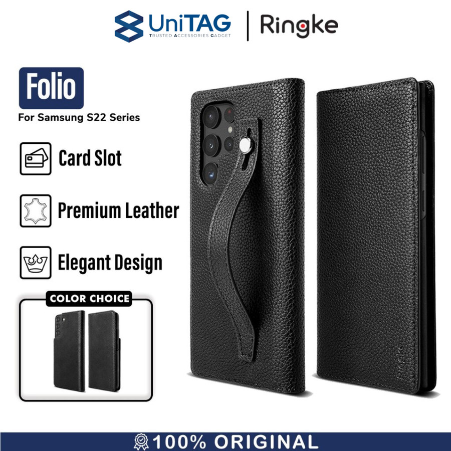 Ringke Galaxy S22 Ultra FOLIO SIGNATURE EZ Strap - Black FSE117R261