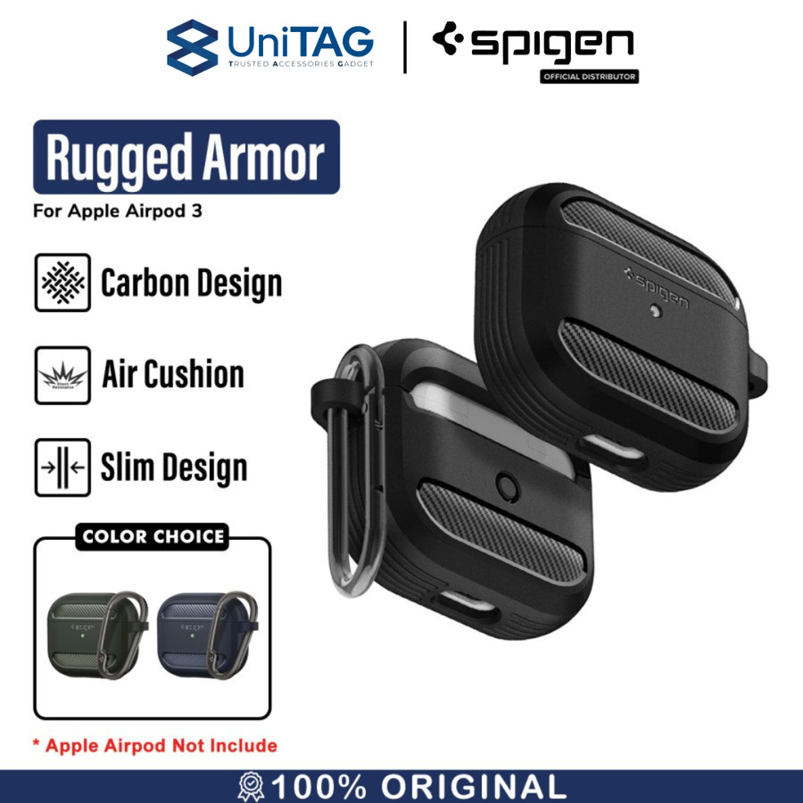 Spigen AirPods 3 Case Rugged Armor - Matte Black ASD01978