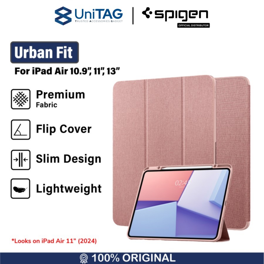 Spigen iPad Air 11" (2025 / 2024) / 10.9" (2022 / 2020) Case Urban Fit - Rose Gold ACS07756