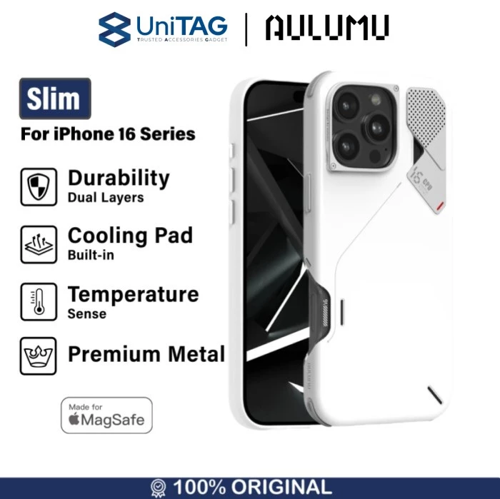 Aulumu iPhone 16 Pro Max Case Slim Shockproof - White A16-SP-WT-PM-B