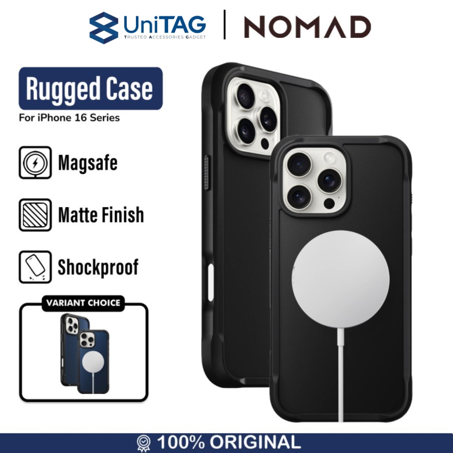 Nomad iPhone 16 Pro Case Magsafe Rugged Case - Black NM01383185