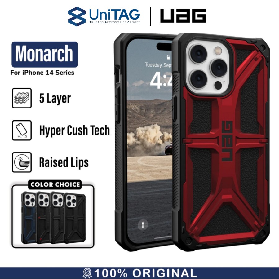 Case iPhone 14 Pro Max Plus UAG Monarch Armor Anti Drop Rugged Casing