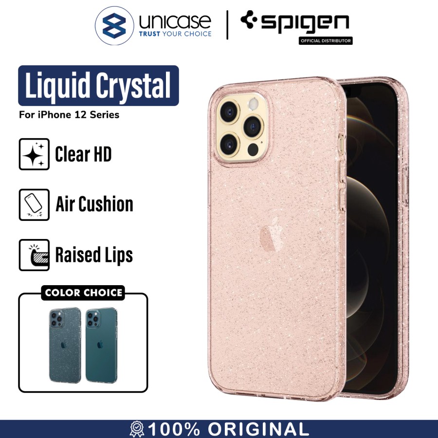 Spigen iPhone 12 / 12 Pro Case Liquid Crystal Glitter - Crystal Quartz ACS01698